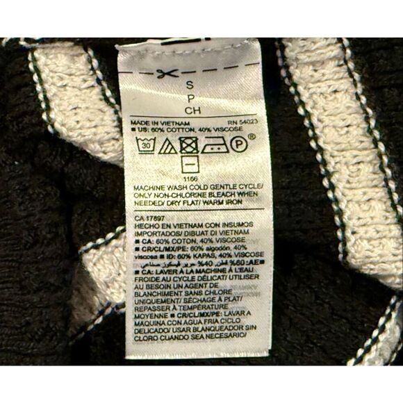 Old Navy White Black Striped Sweater Size S - Picture 8 of 9
